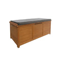 Wooden Storage Bench for Outdoor Use with Cushion - 150 x 70 x 60